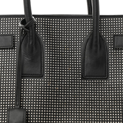 Saint Laurent Calfskin Studded Small Sac De Jour Black 10 of 18