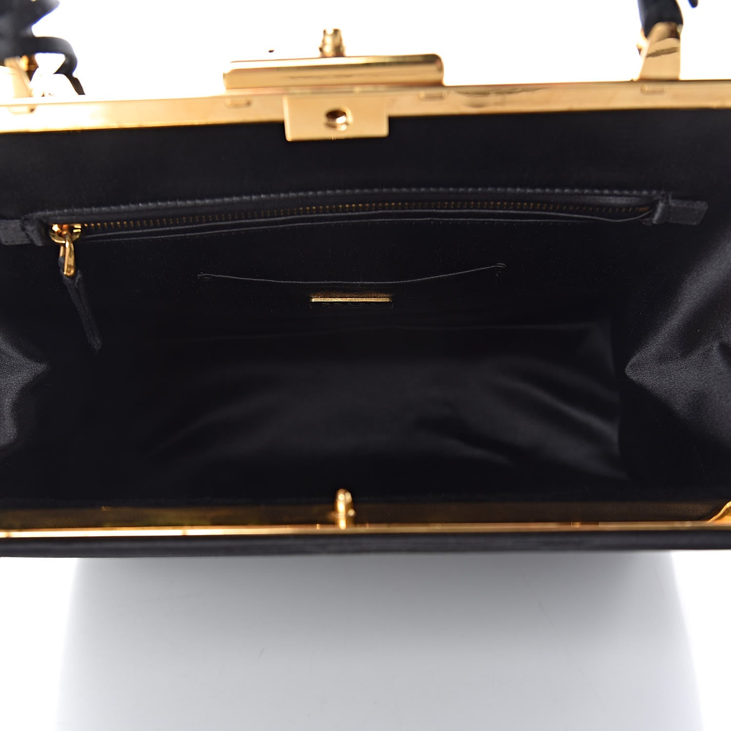 Prada Satin Framed Bag Black 5 of 12