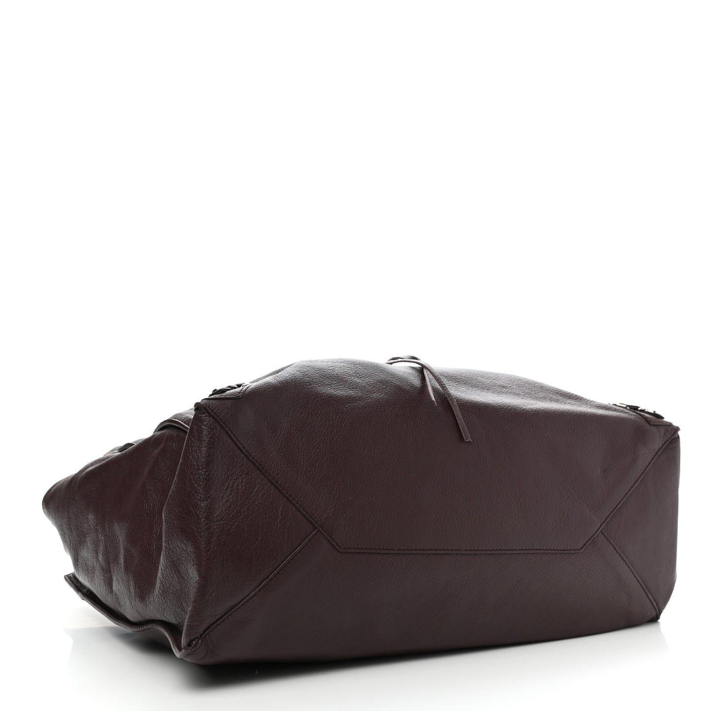Veau Papier A4 Tote Rouge Aubergine