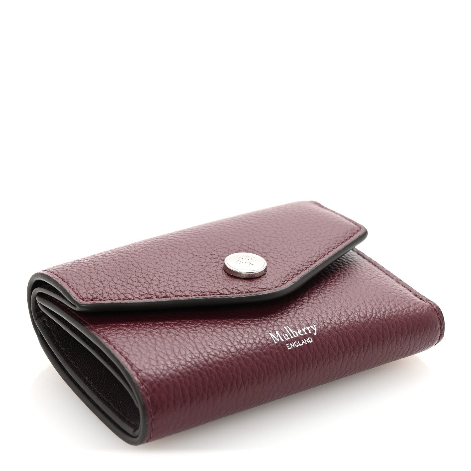 Mulberry Heavy Grain Folded Multi Card Case Wallet Black Cherry 4 of 7