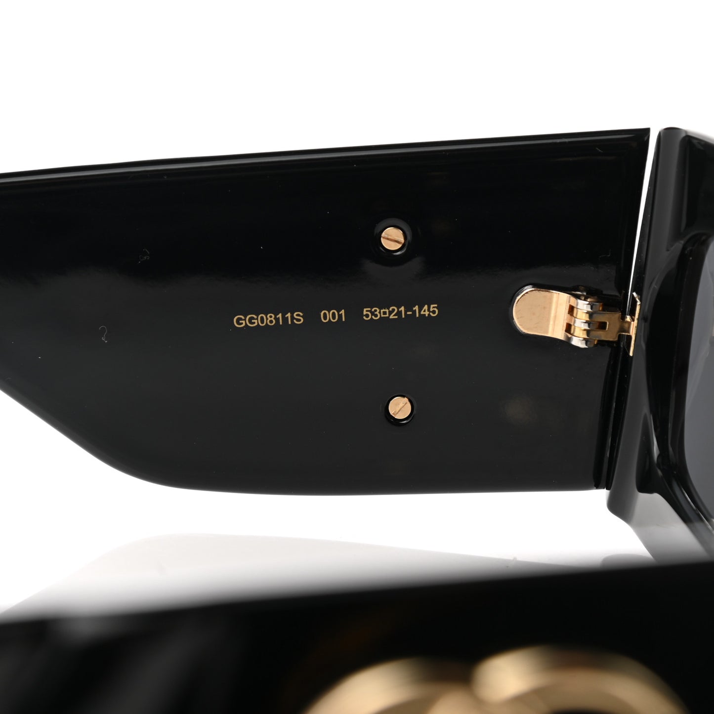Acetate Rectangular Sunglasses GG0811S Black