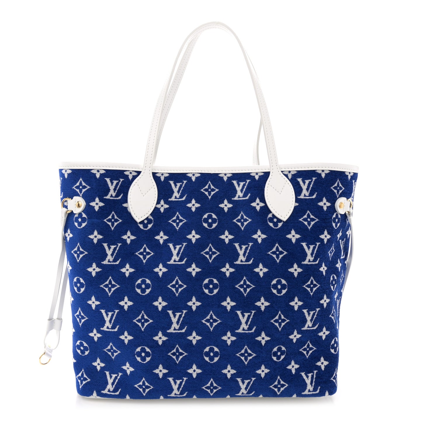 Jacquard Velvet Monogram LV Match Neverfull MM Bleu