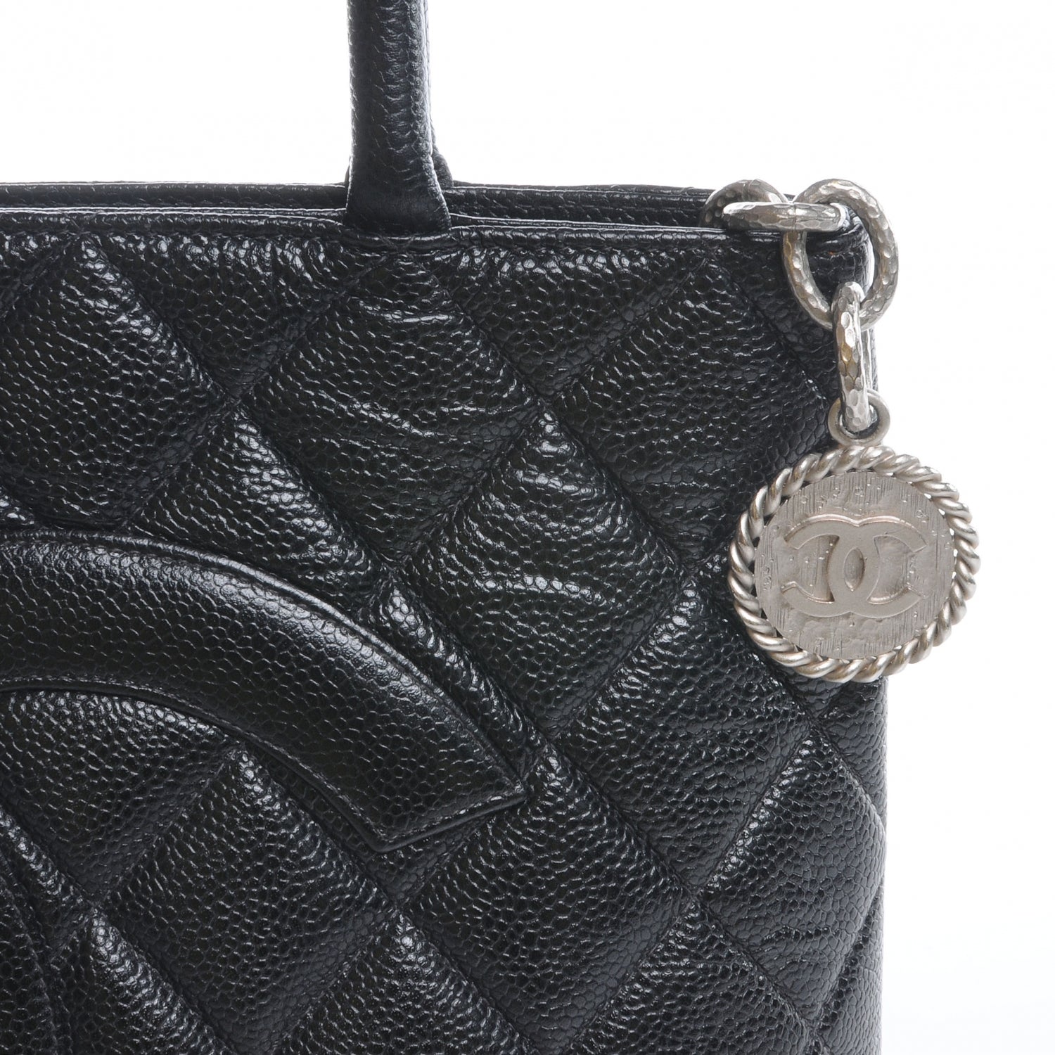 Chanel Caviar Medallion Tote Black 7 of 8