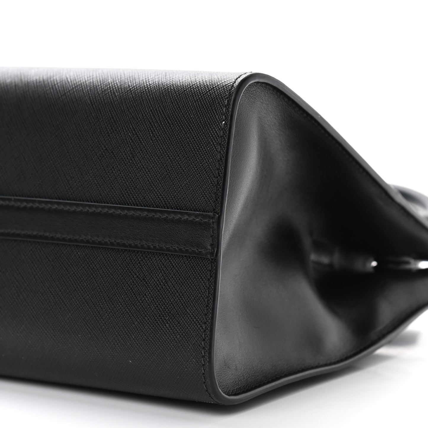 Saffiano City Calfskin Small Esplanade Tote Black