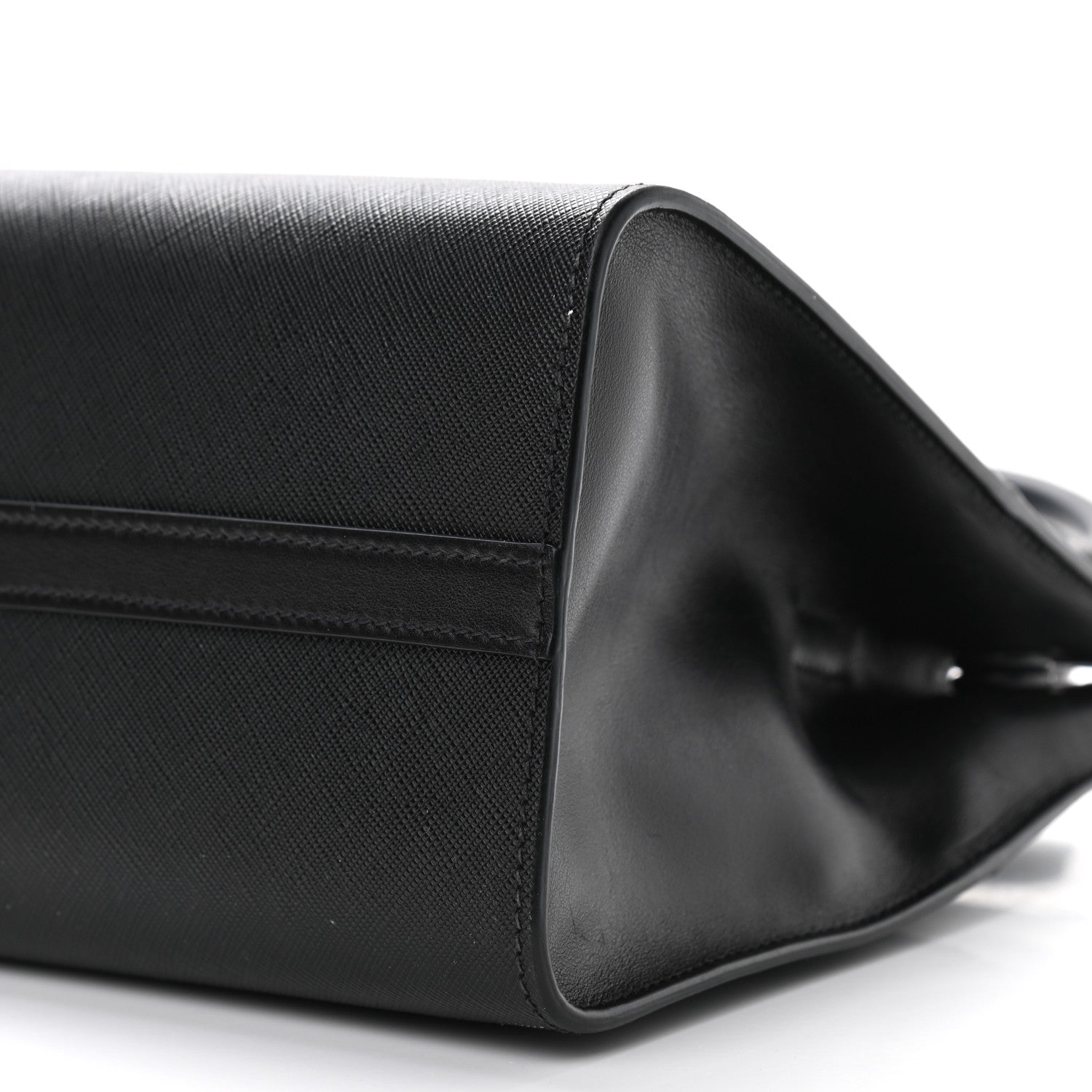Prada Saffiano City Calfskin Small Esplanade Tote Black 10 of 13