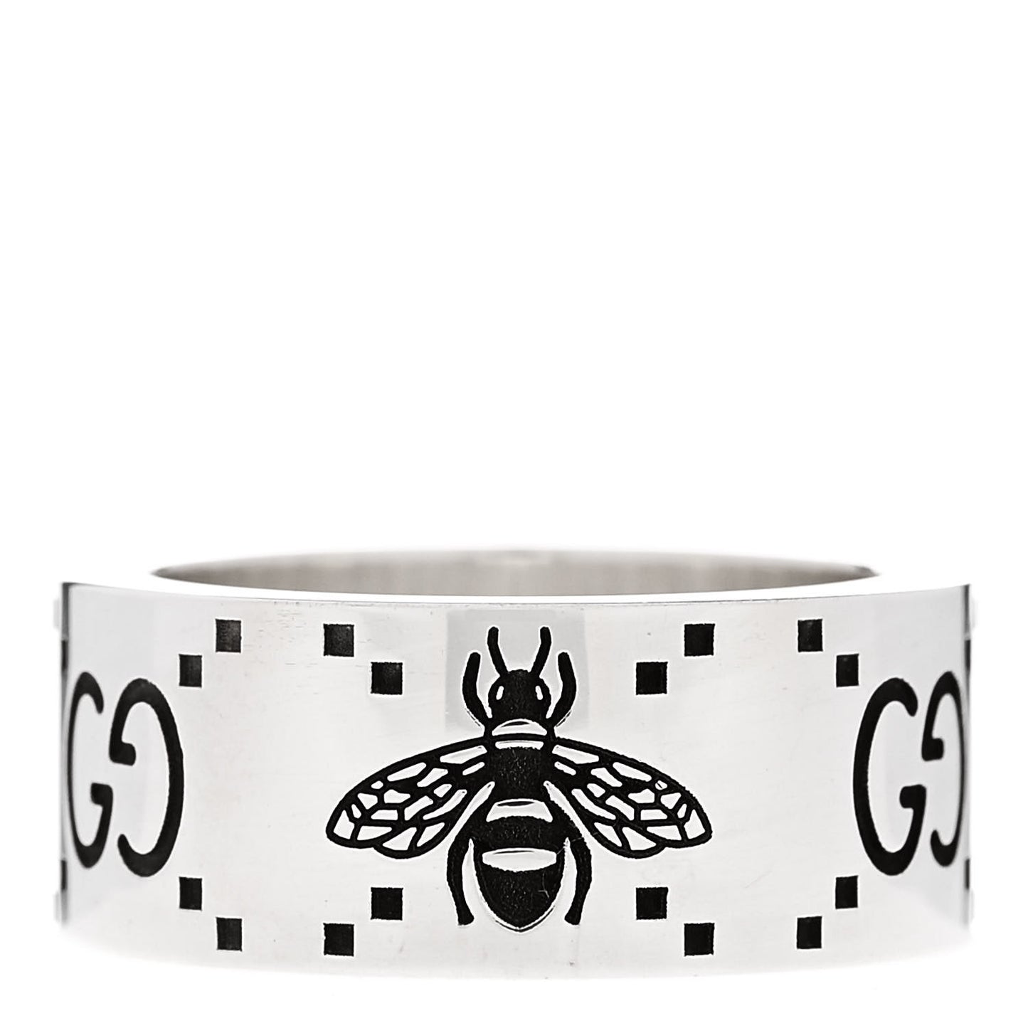 Sterling Silver GG Bee Band Ring 54 7