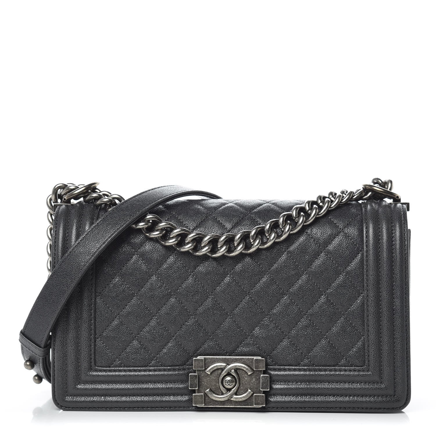 Chanel Caviar Quilted Medium Boy Flap Charcoal 1 of 12