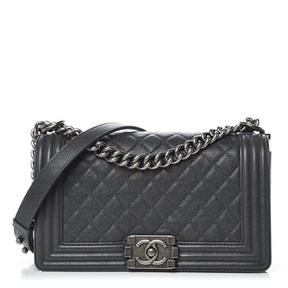 Chanel Caviar Quilted Medium Boy Flap Charcoal 1 of 12