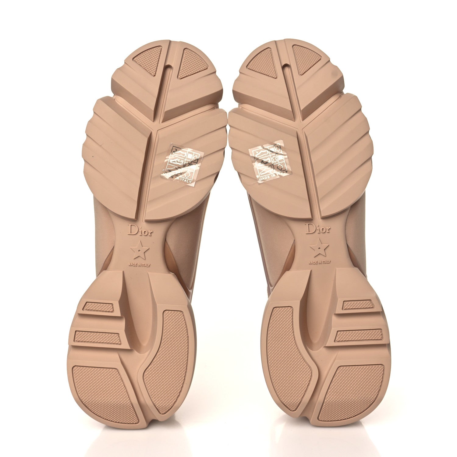 Christian Dior Neoprene Rubber Womens D-Connect Sneakers 39 Nude 5 of 8