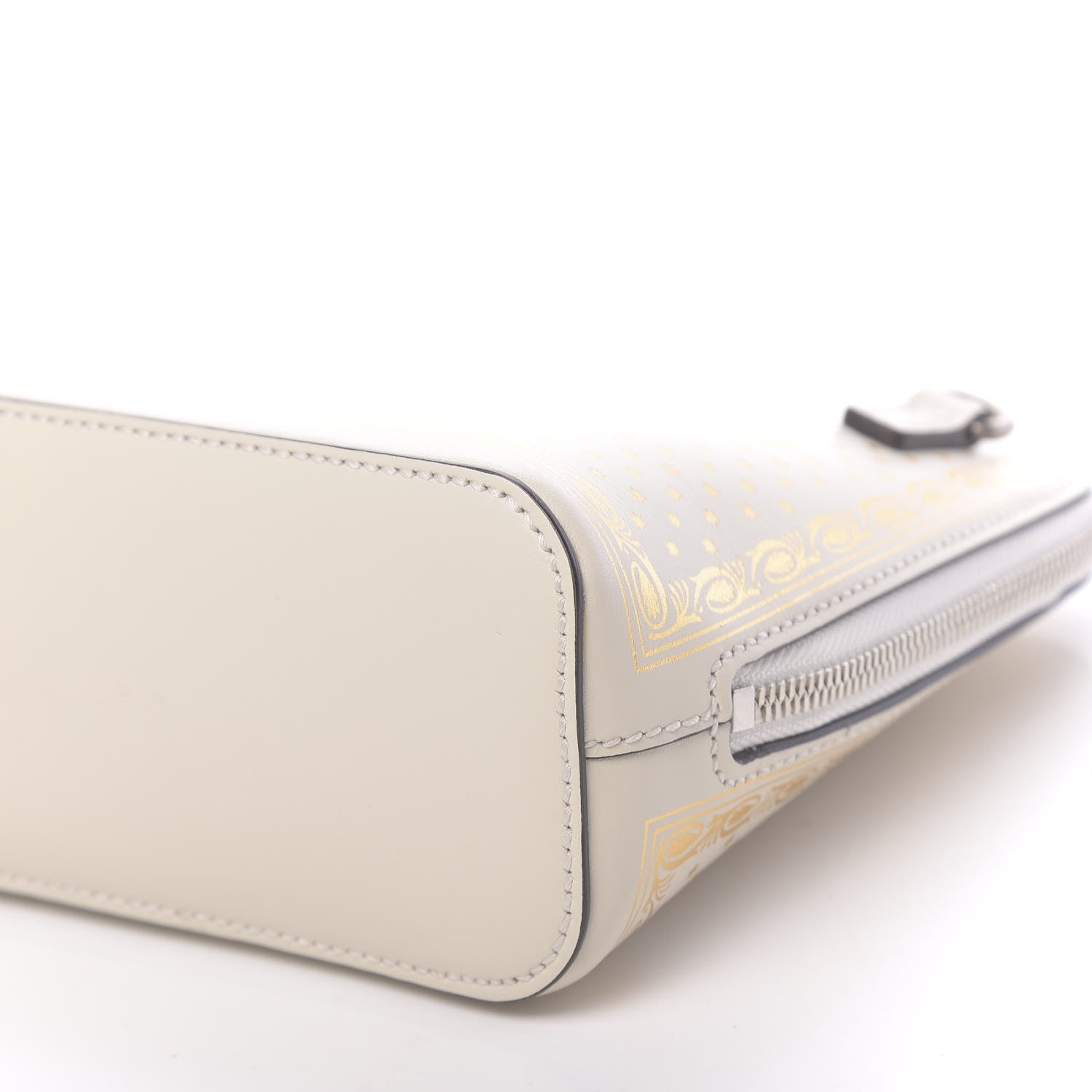 Gucci X SEGA Calfskin GUCCY Stars Mini Dome Shoulder Bag Mystic White Gold 9 of 10
