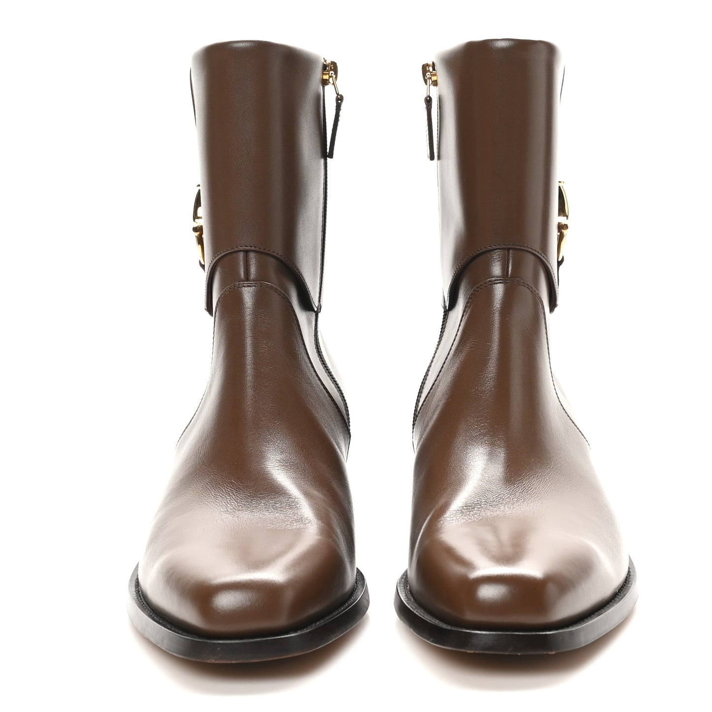 Calfskin Horsebit Mens Elizabeth Ankle Boots  9 Brown Sugar