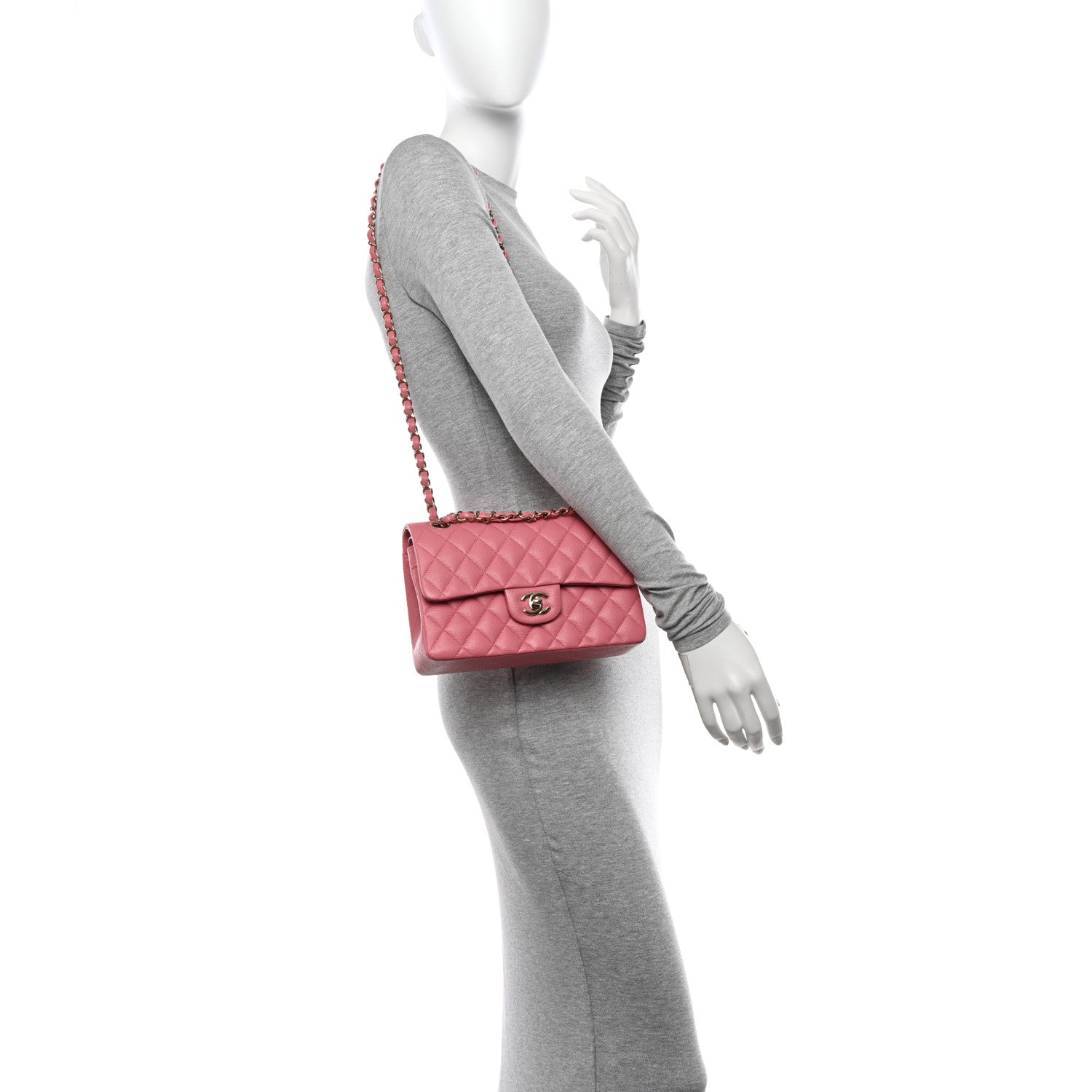 Chanel Caviar Quilted Small Double Flap Pink 2 of 11