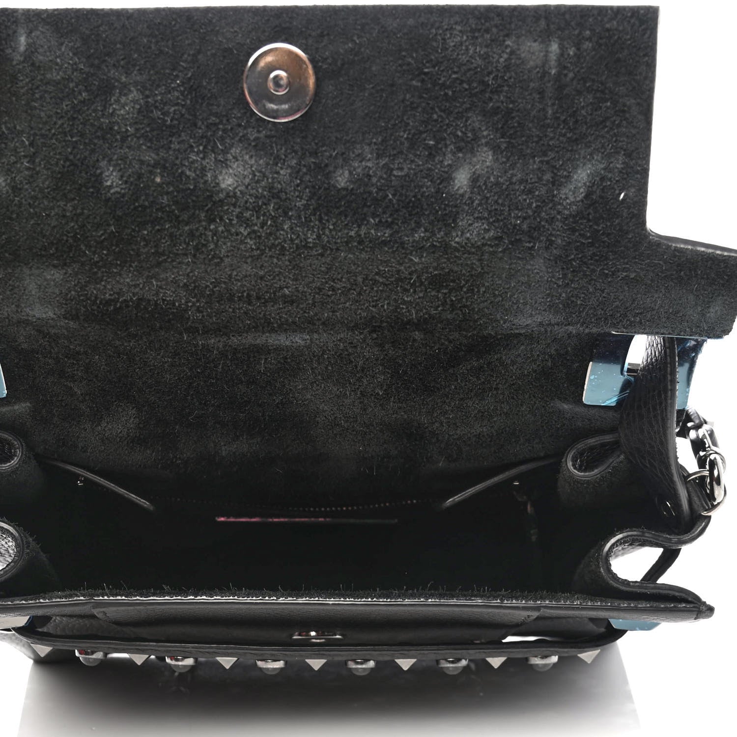 Valentino Garavani Grainy Calfskin Onyx Small My Rockstud Rolling Frame Bag Black 4 of 4