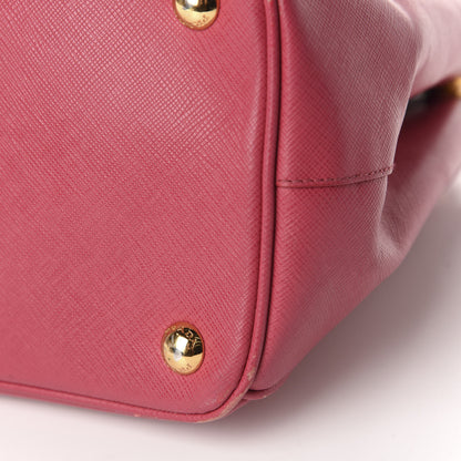 Prada Saffiano Small Galleria Double Zip Tote Fuxia 13 of 16