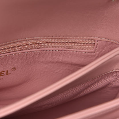 Chanel Lambskin Chevron Quilted Small Trendy CC Dual Handle Flap Bag Light Pink 8 of 13