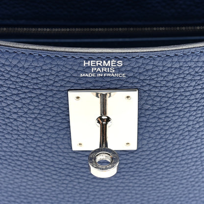 Hermes Taurillon Clemence Kelly Retourne 32 Bleu Brighton 6 of 9