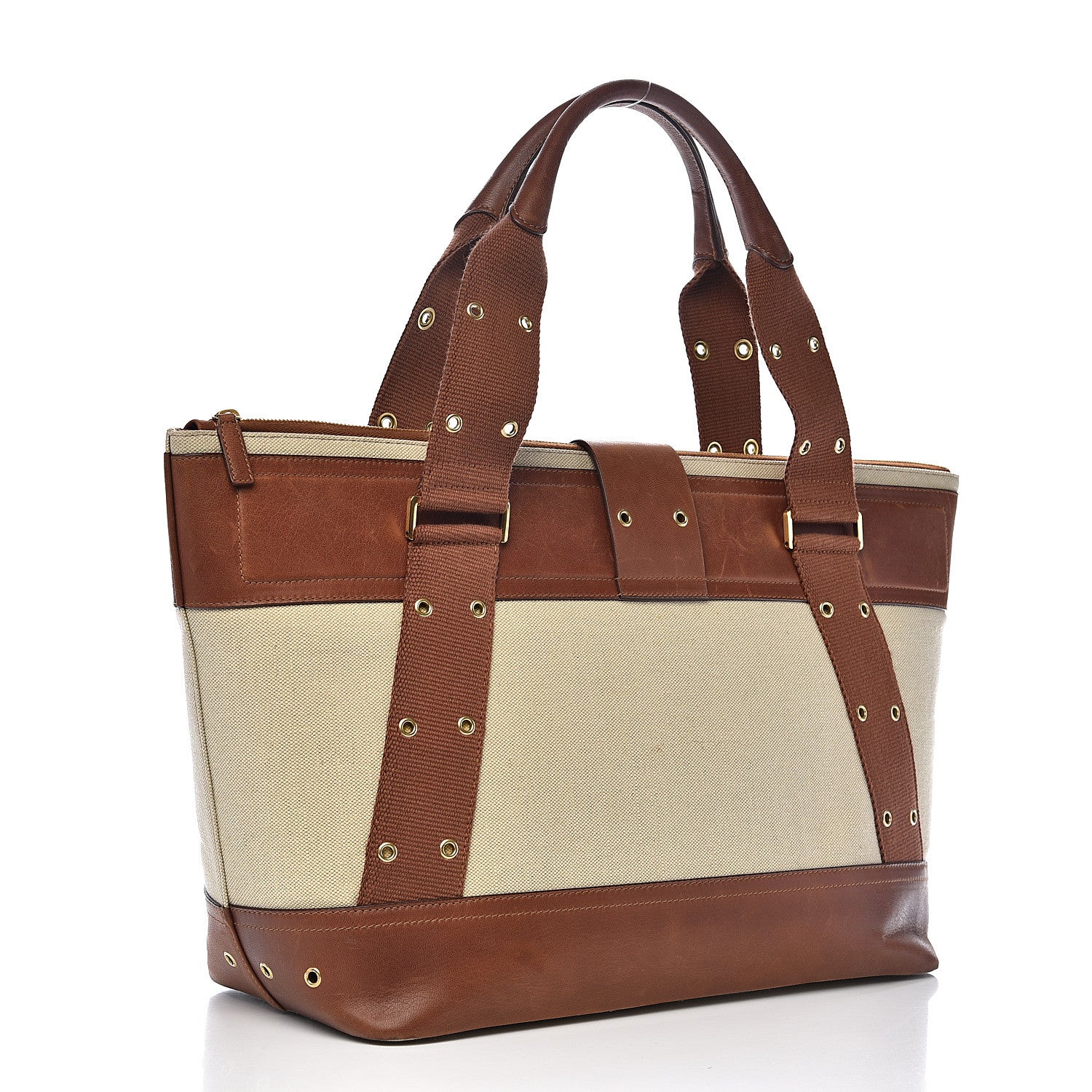 Christian Dior Canvas Calfskin Street Chic Tote Brown 2 of 20