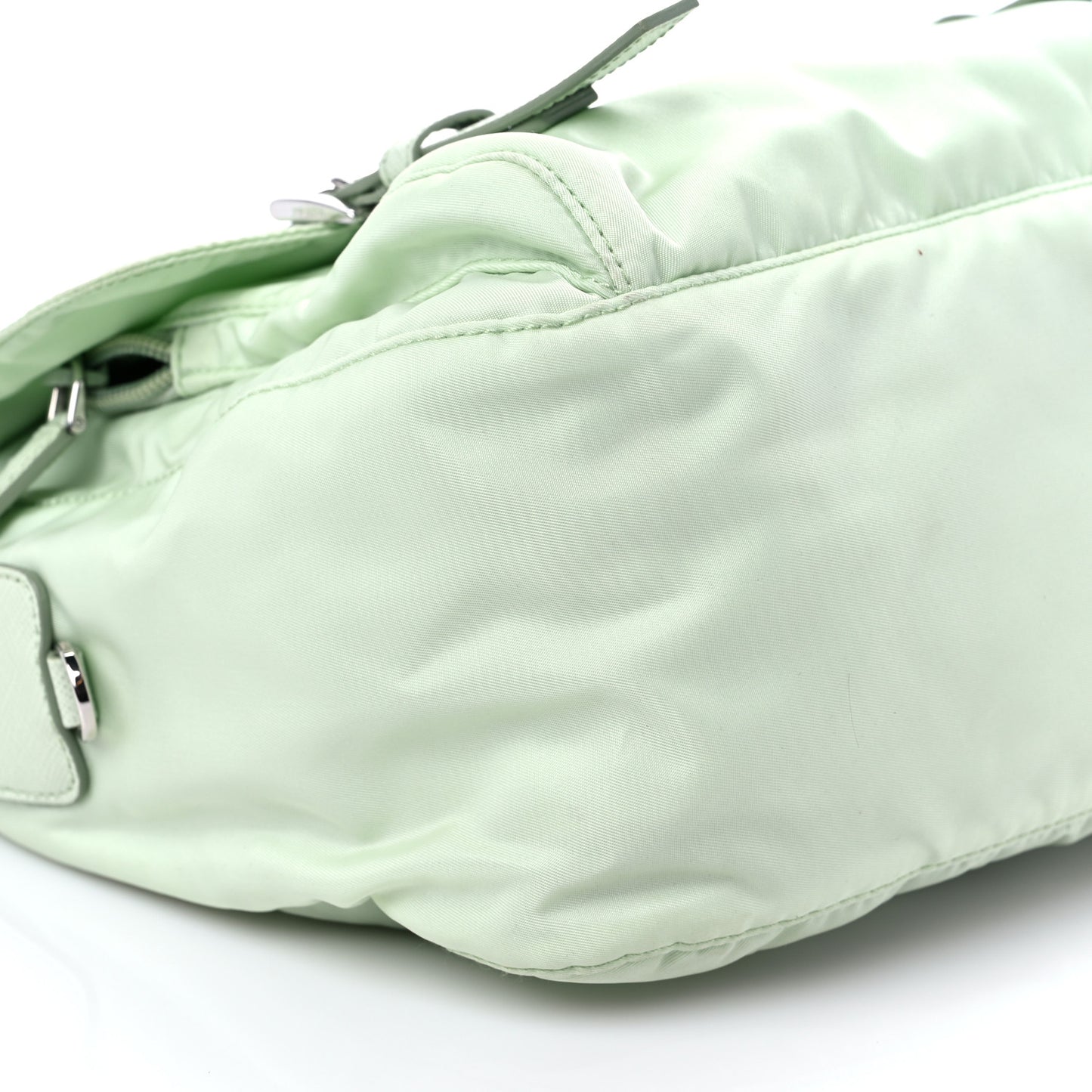 Re-Nylon Single Pocket Messenger Bag Acqua