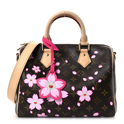 Louis Vuitton LV X TM Monogram Cherry Blossom Speedy Bandouliere 25 Sakura Brown 1 of 10