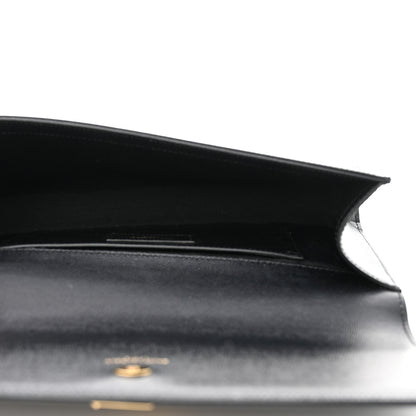 Saint Laurent Grain De Poudre Monogram Cassandre Clutch Black 5 of 10