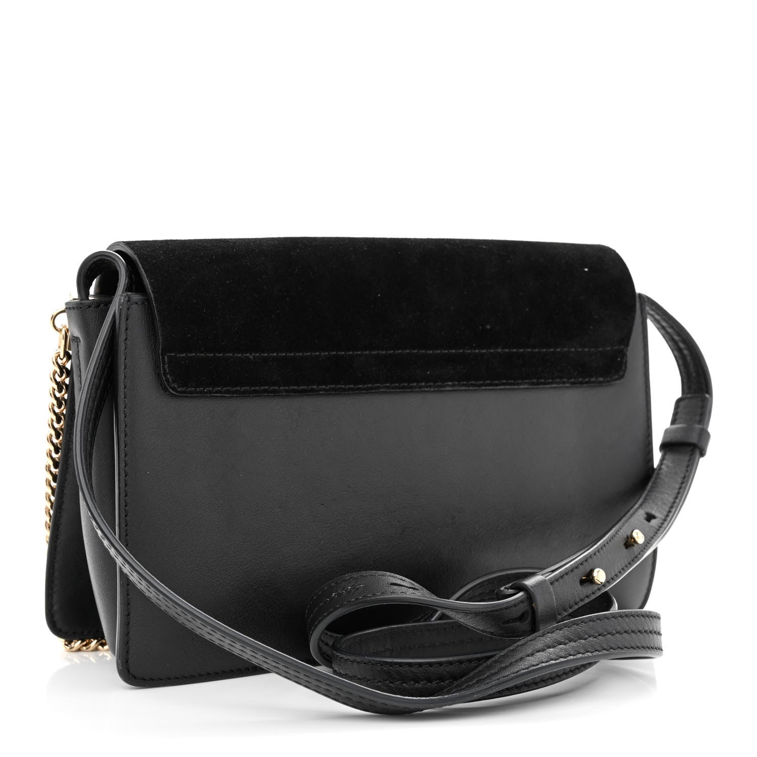 Chloe Suede Calfskin Small Faye Shoulder Bag Black 3 of 10