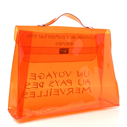 Hermes Vinyl Souvenir De L'Exposition Kelly Orange 3 of 8