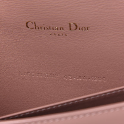 Christian Dior Patent Cannage Lady Dior Convertible Clutch Rose Des Vents 7 of 14