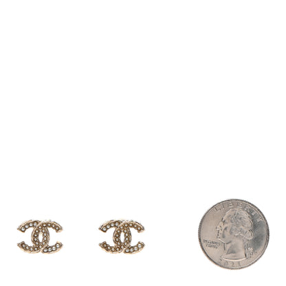 Chanel Pearl CC Earrings Gold 2 of 4