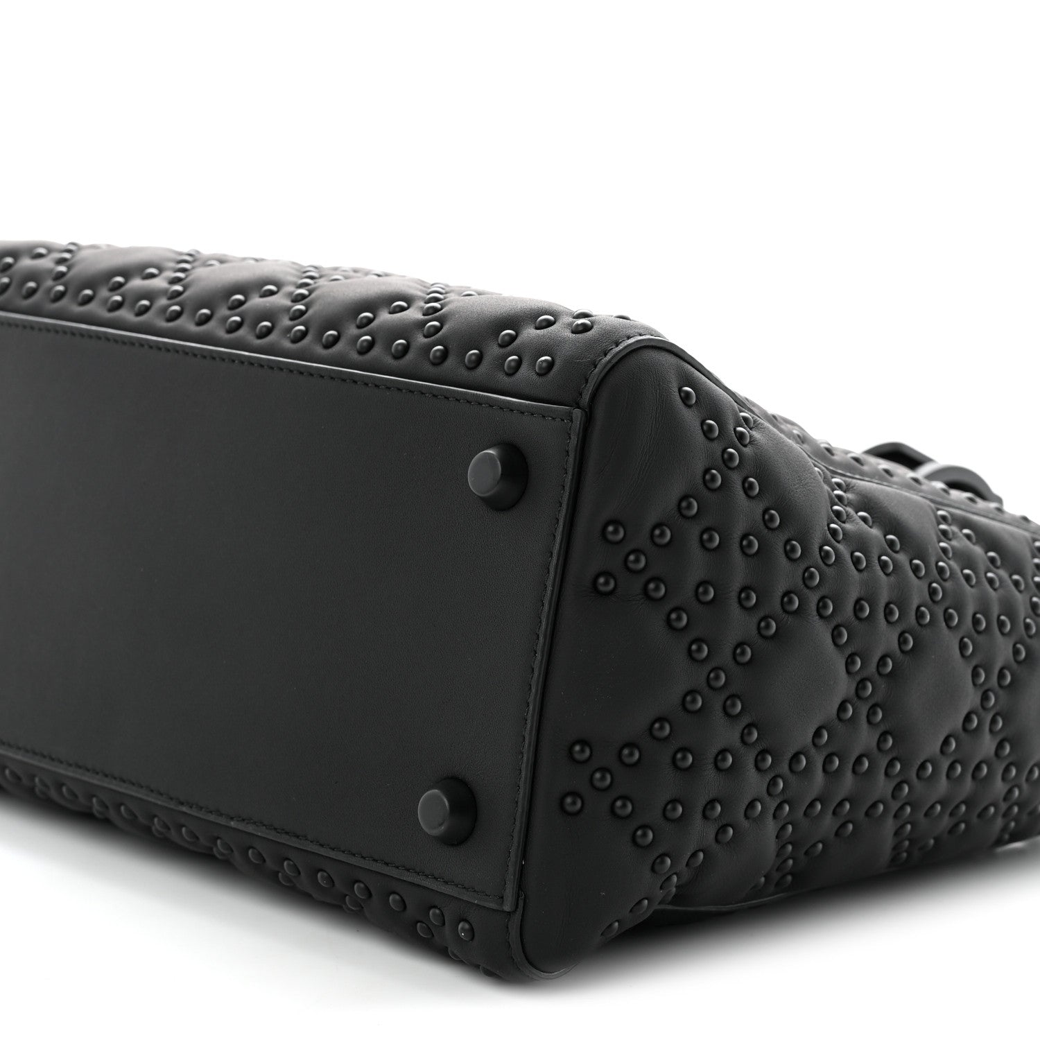 Christian Dior UItra Matte Calfskin Cannage Studded Medium Supple Lady Dior Black 10 of 10