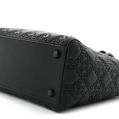 Christian Dior UItra Matte Calfskin Cannage Studded Medium Supple Lady Dior Black 10 of 10