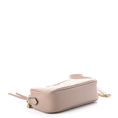 Gucci Calfskin Matelasse Small GG Marmont Chain Shoulder Bag Taupe 4 of 11