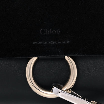 Chloe Suede Calfskin Mini Faye Shoulder Bag Black 9 of 14