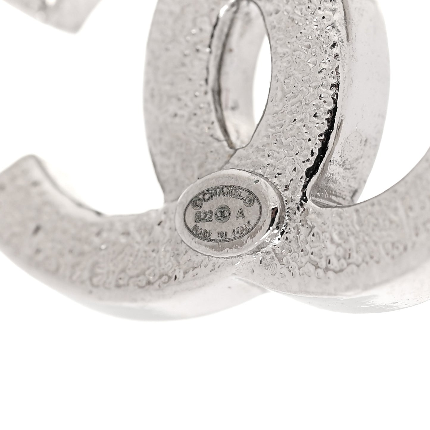 Crystal CC Earrings Silver Black