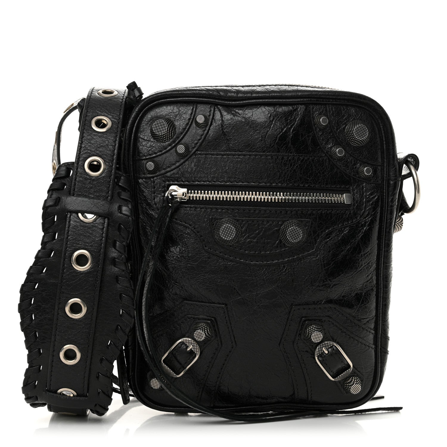 Balenciaga Agneau Arena Le Cagole Crossbody Bag Black 1 of 10