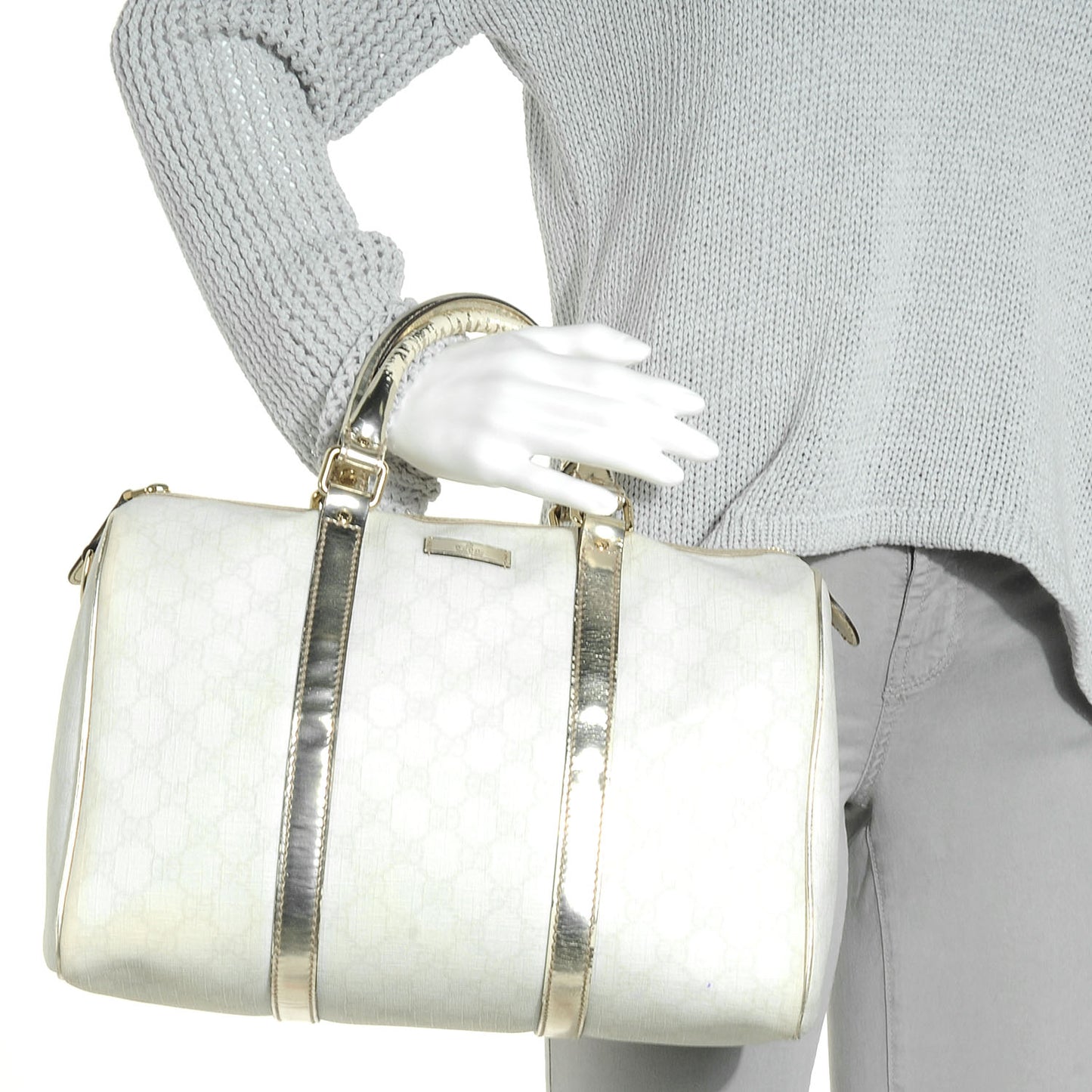 Monogram Medium Joy Boston Metallic