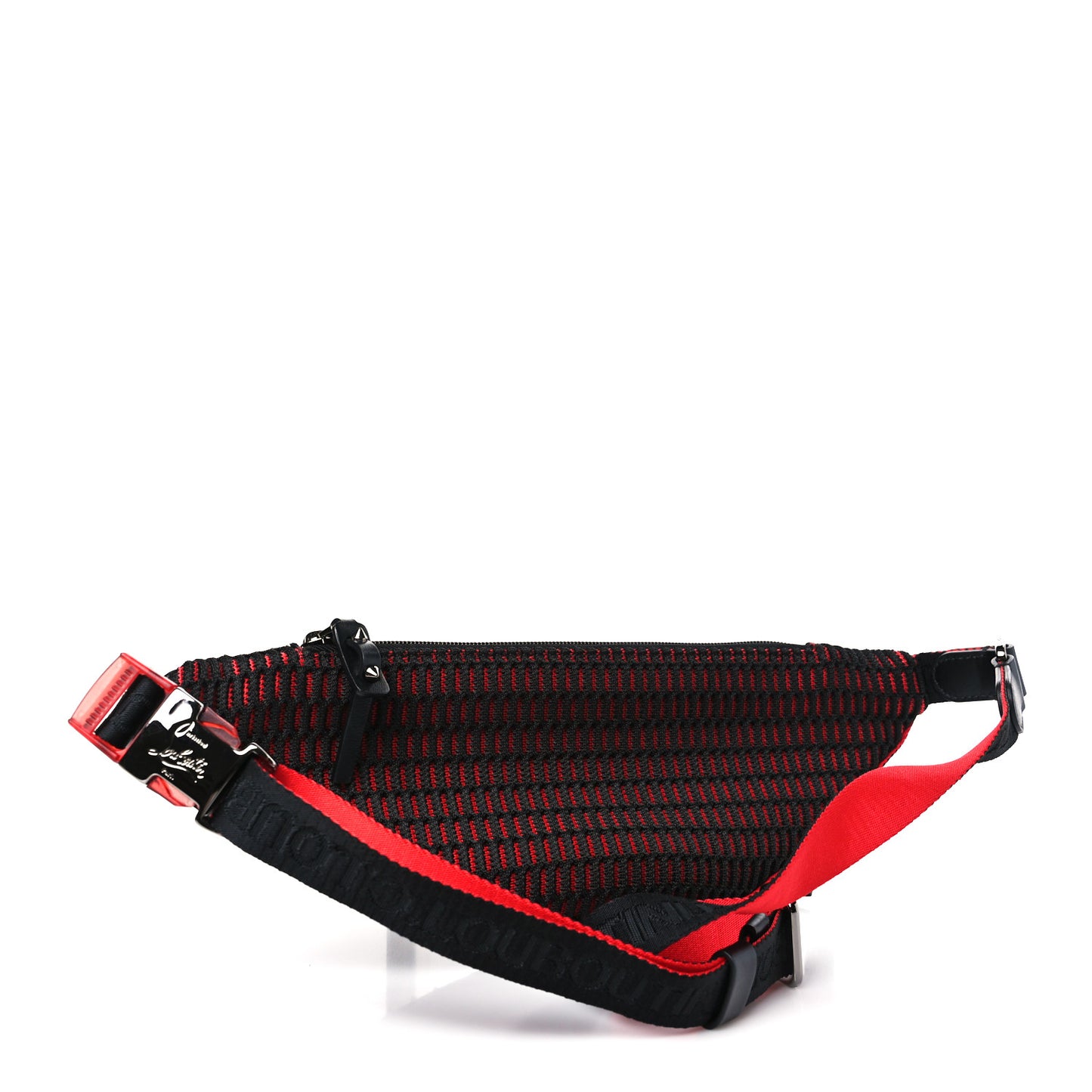 Calfskin Pyramid Embossed Parisnyc Belt Bag Black