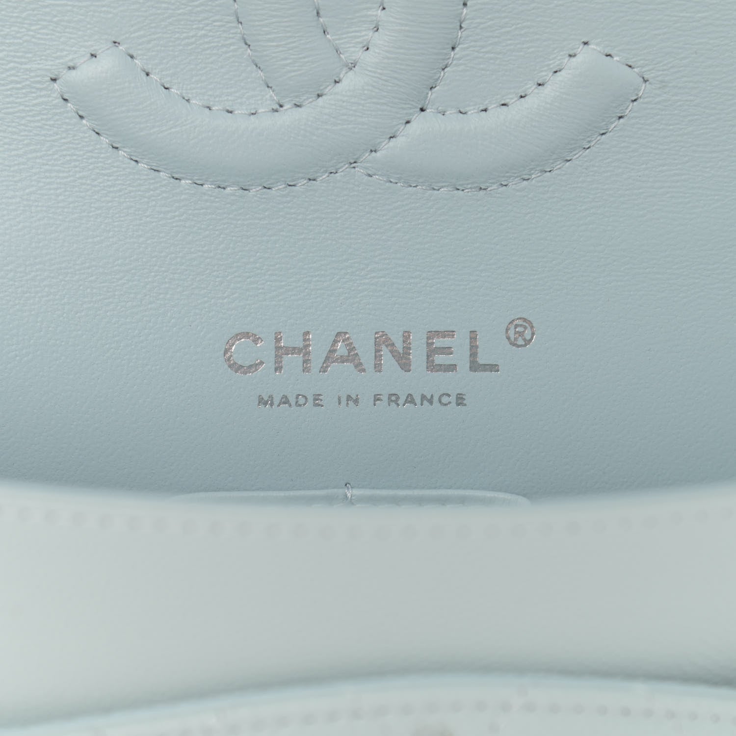 Chanel Caviar Quilted Medium Double Flap Light Blue 6 of 11