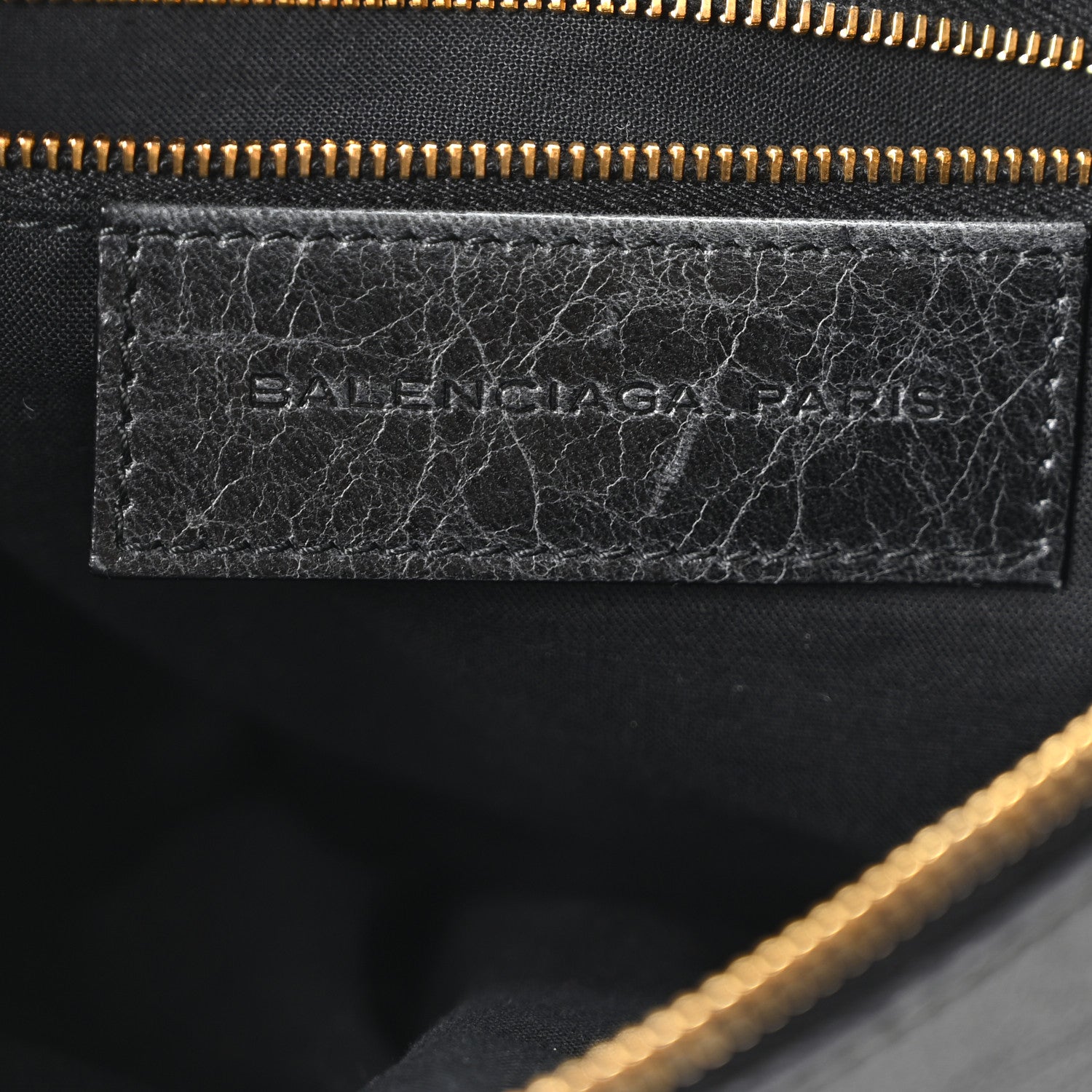 Balenciaga Chevre Giant 21 Gold Hardware Flat Handle Clutch