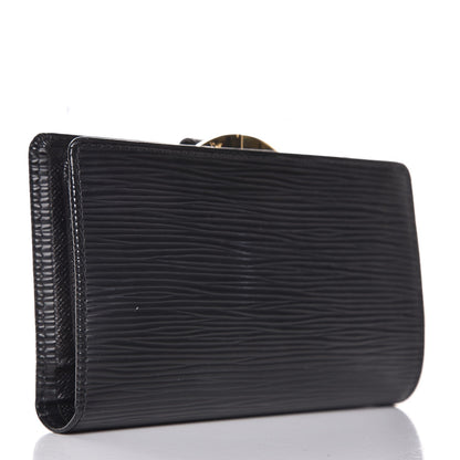 Louis Vuitton Epi French Purse Wallet Black 3 of 9
