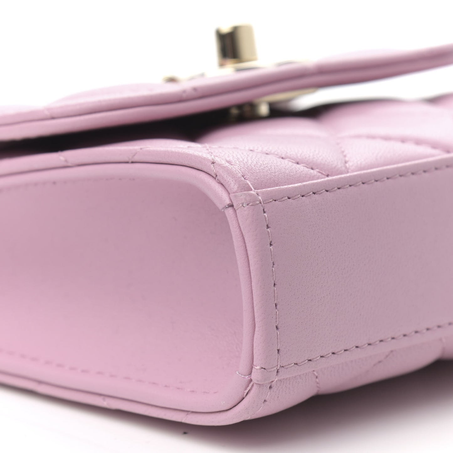 Lambskin Quilted Mini Trendy CC Clutch With Chain Light Pink