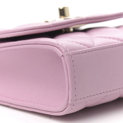 Chanel Lambskin Quilted Mini Trendy CC Clutch With Chain Light Pink 9 of 10