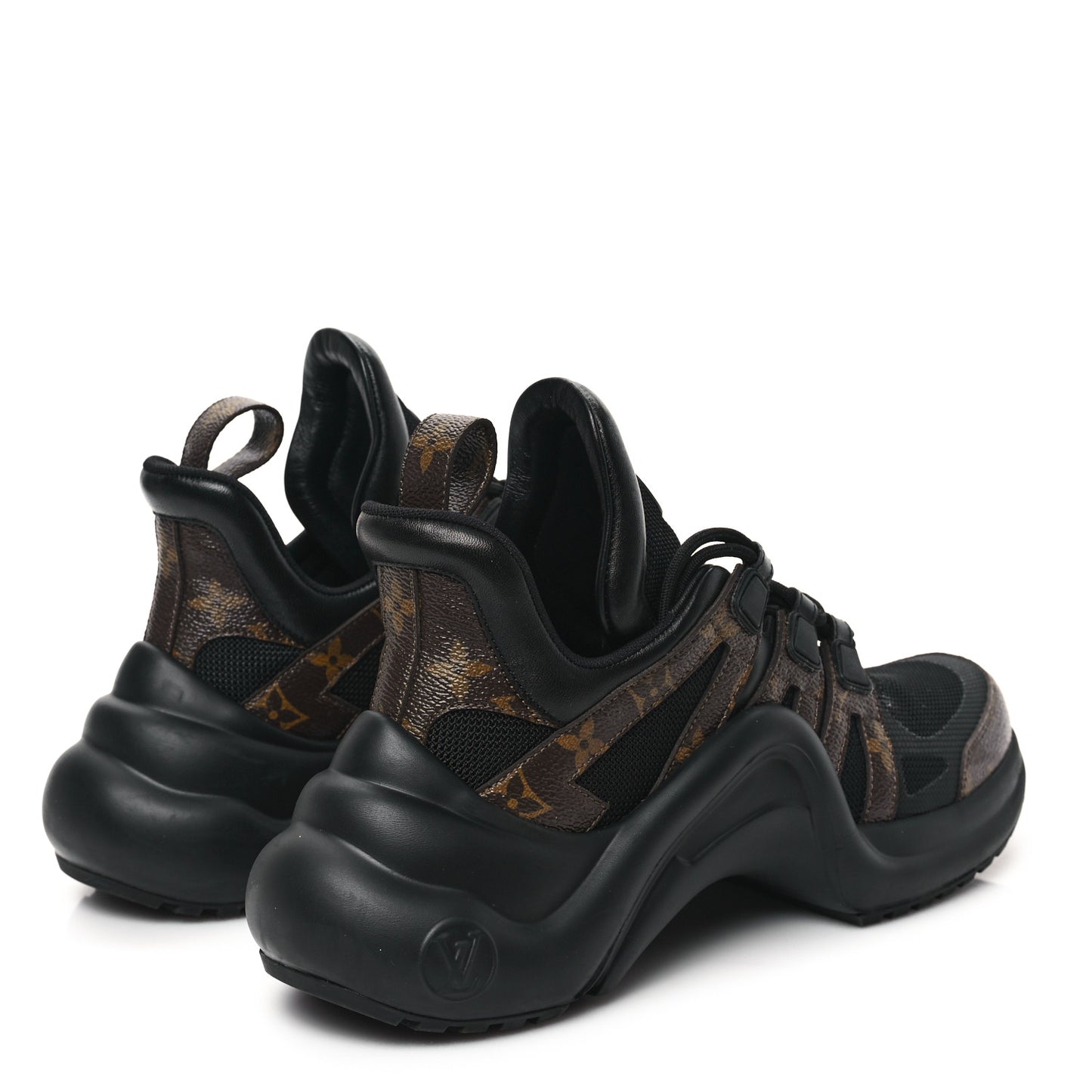 Calfskin Patent Monogram LV Archlight Sneakers 38.5 Black