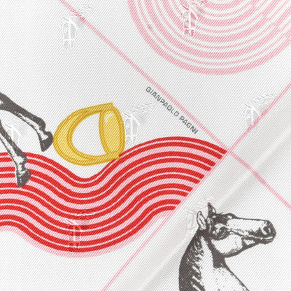 Hermes Silk Garde Robe Pop Charm Triangle Scarf 70 Multicolor White 4 of 7