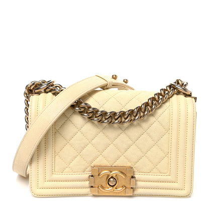 Chanel Caviar Quilted Small Boy Flap Yellow 1 of 10