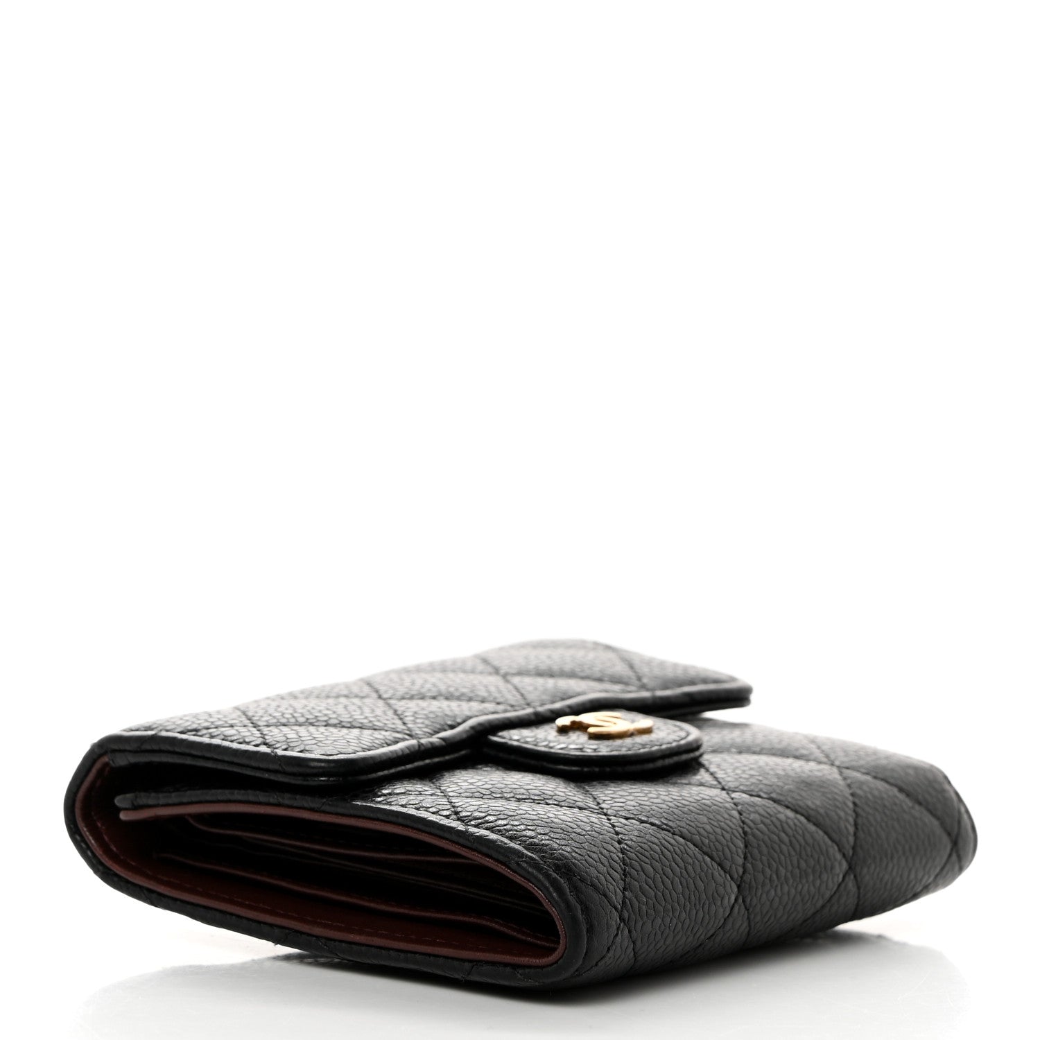 Chanel Caviar Quilted Compact Flap Wallet Black 4 of 9