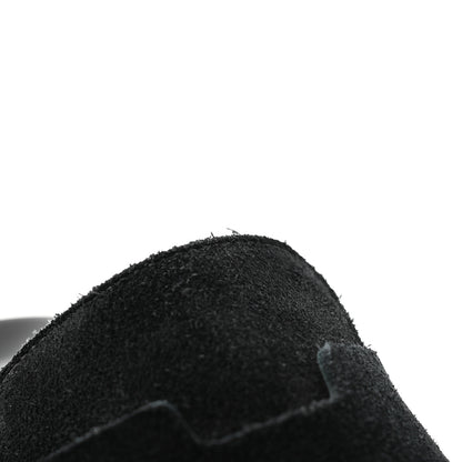 Hermes Suede Calfskin Go Mules 37 Black 9 of 10