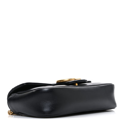 Gucci Calfskin Matelasse Super Mini GG Marmont Shoulder Bag Black 3 of 9