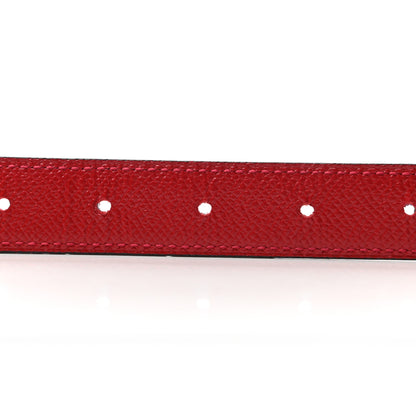 Hermes Epsom Swift 24mm Belt Strap 85 Rouge Casaque Magnolia 4 of 5