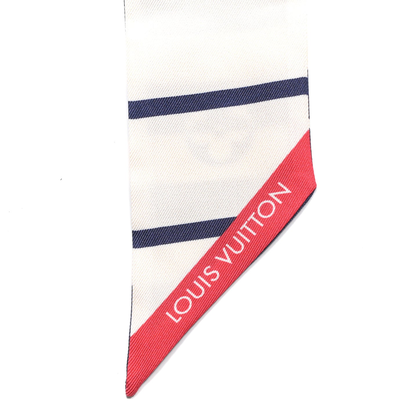 Silk Monogram LV Escale Summer Stripes BB Bandeau Blue Red