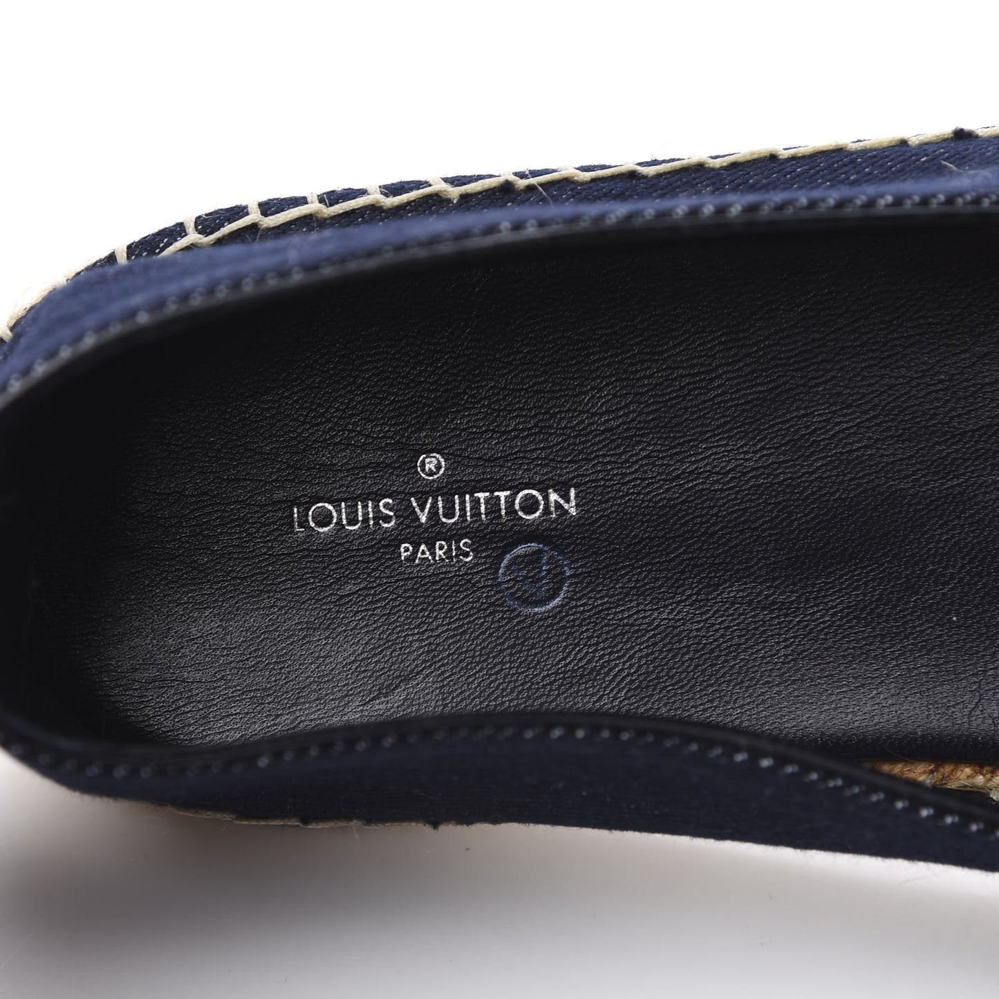 Canvas Waterfall Espadrille Flats 40 Marine
